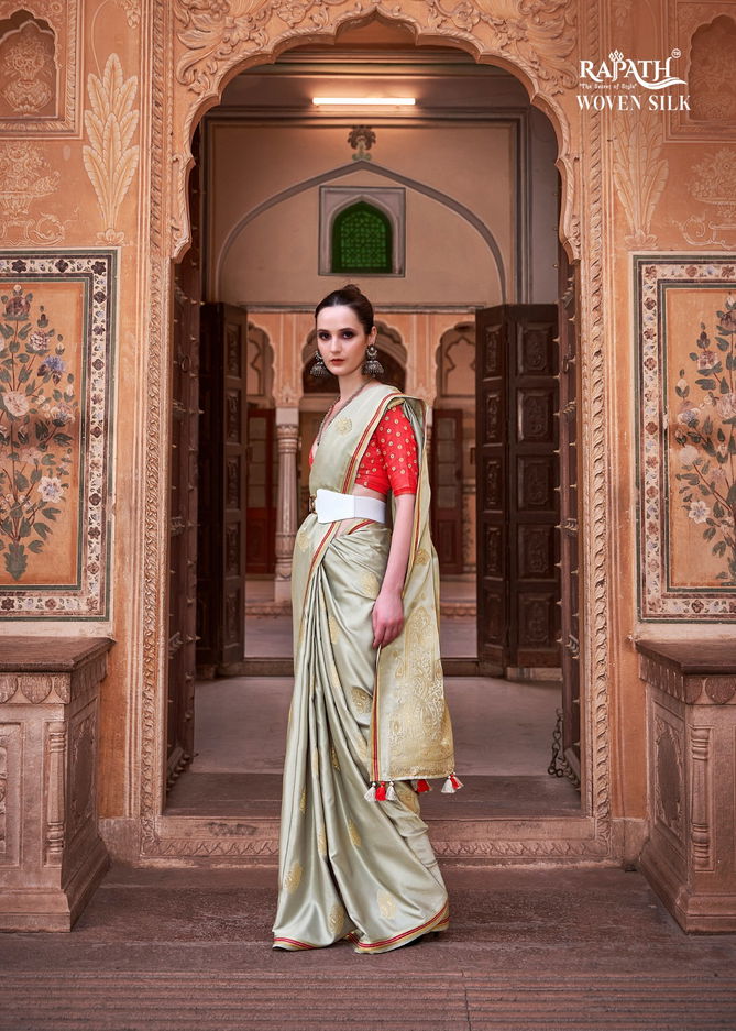 Rajpath Neha Silk Satin Weaving Wedding Sarees Catalog